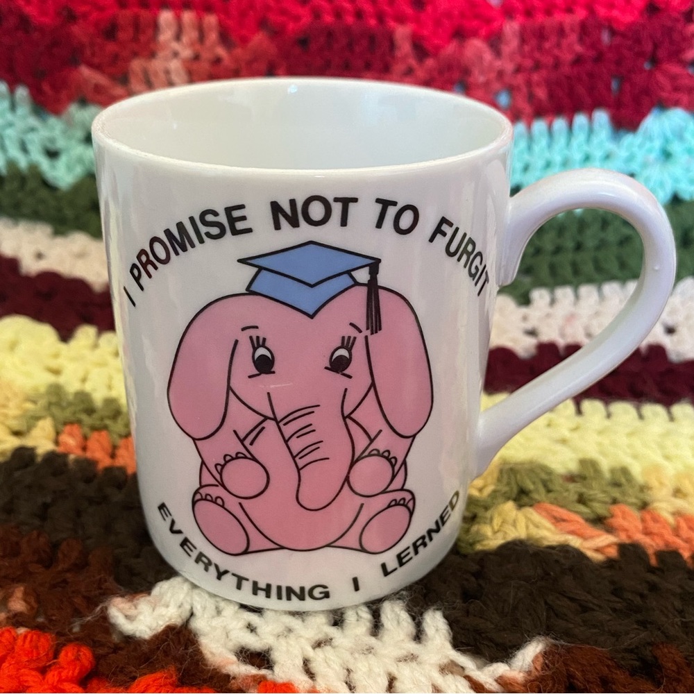 Vintage novelty graduate mug